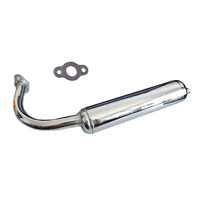 sthus 40mm Chrome Silver Muffler Exhaust Pipe for 49cc 50cc 60cc 66cc 80cc Motorized Bicycle - Image 1